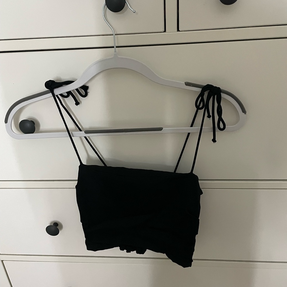 Zara black crop top